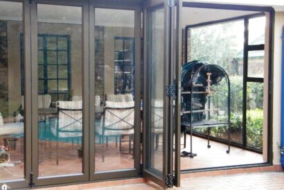 Modern aluminum doors and windows installed in a contemporary home with large glass panels and sleek frames